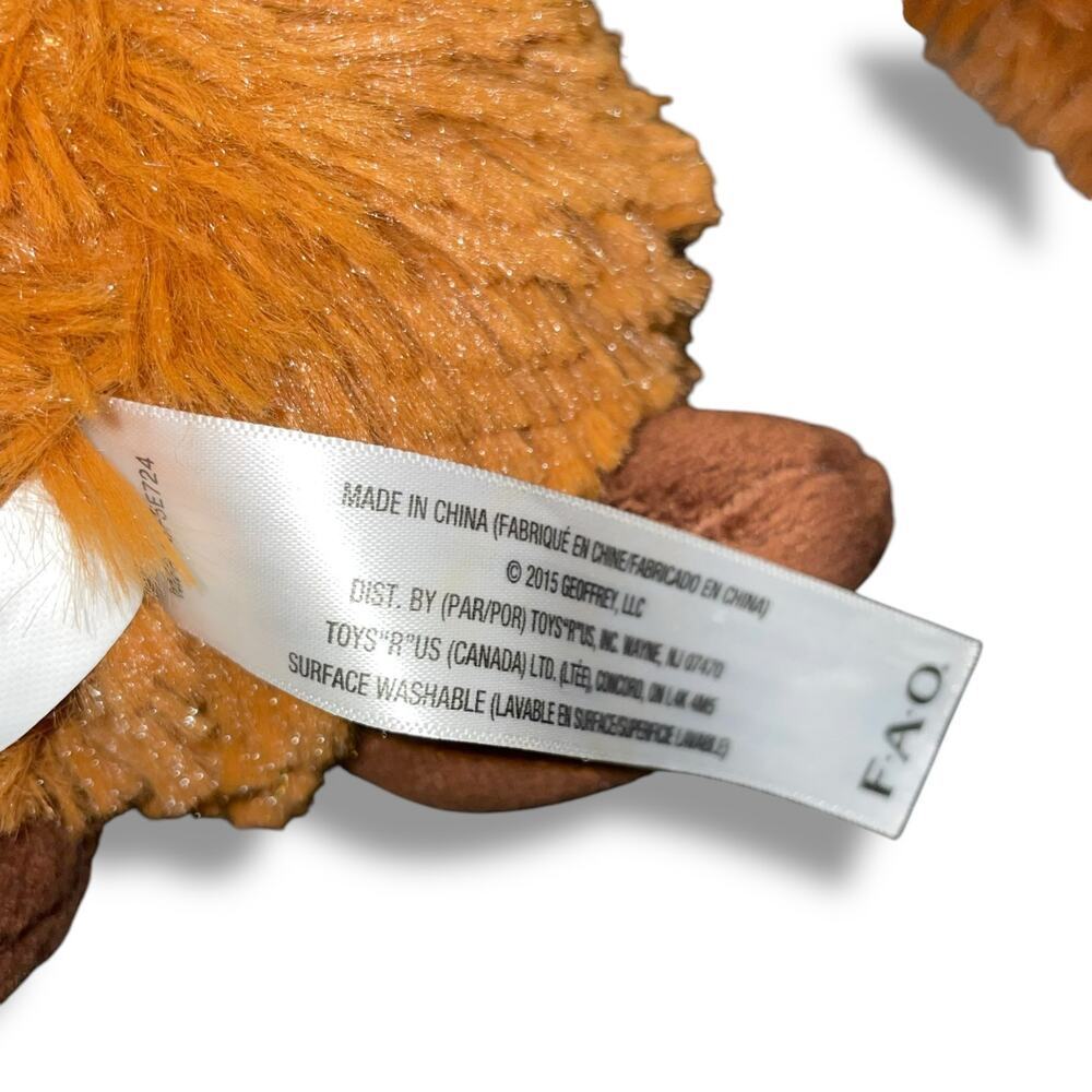 FAO Schwarz Hanging Monkey Orangutan Plush Toys R Us 18" Nursery Shower Gift - Picture 11 of 13